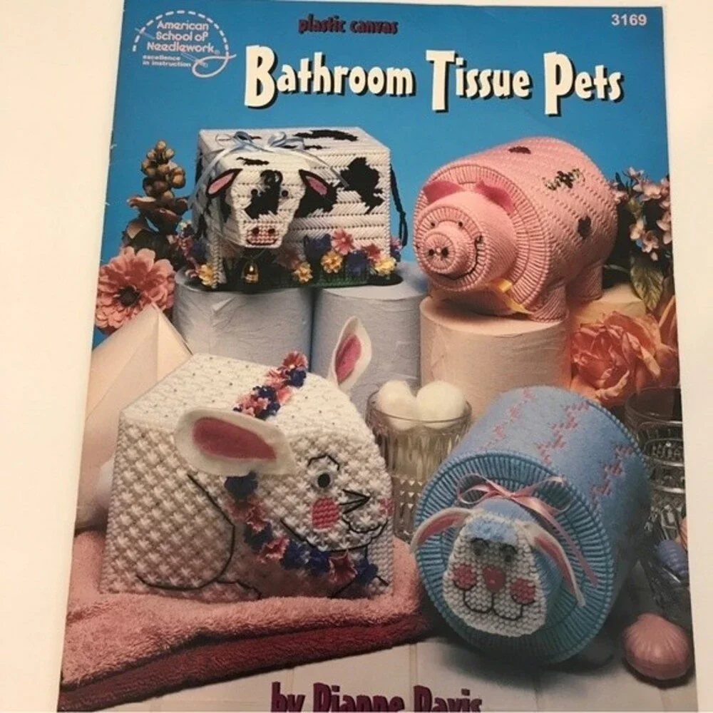 Vintage Plastic Canvas Instruction Booklets Set of 2